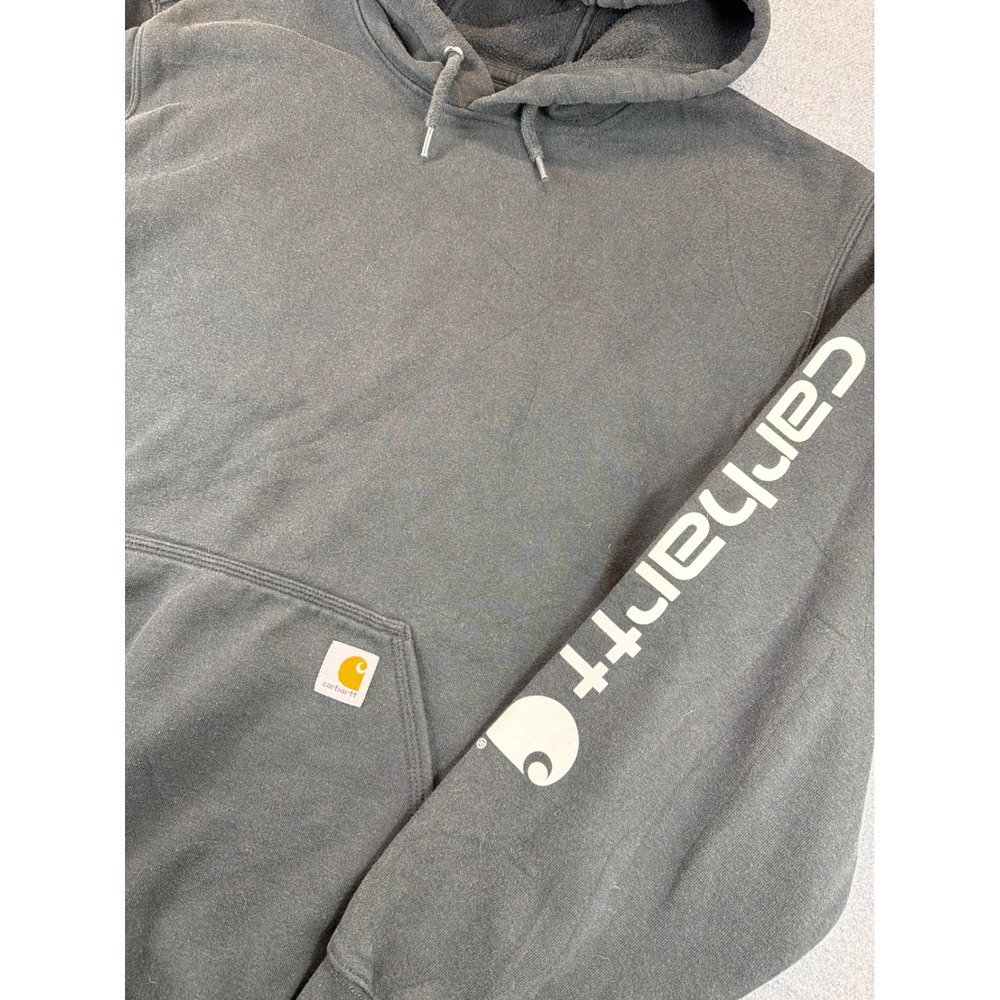 Carhartt Hoodie Mens XL Original Fit Sleeve Logo Graphic Sweatshirt Heavy